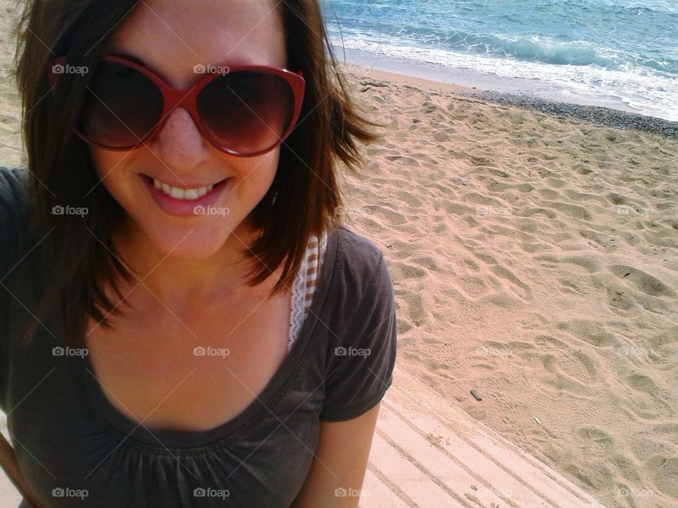 beach selfie