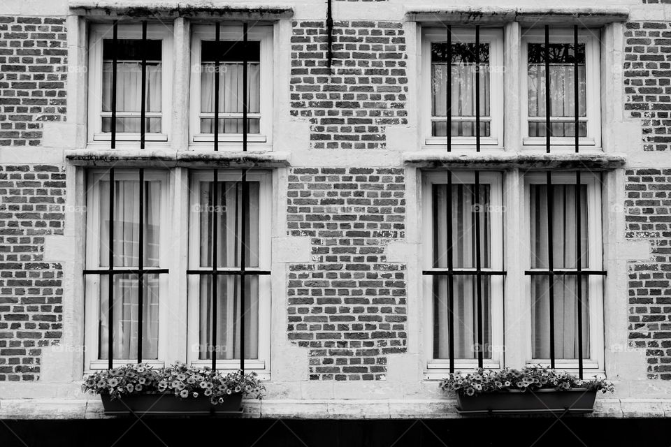Windows from an old house in Lier, Belgium.