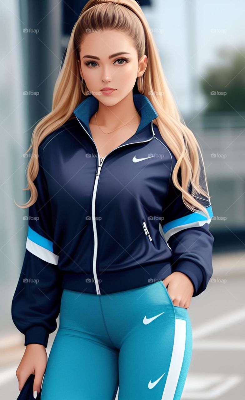 Hermosa mujer con ropa deportiva