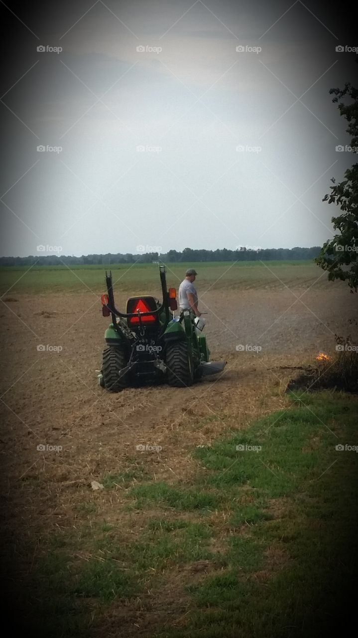 tractor. husband