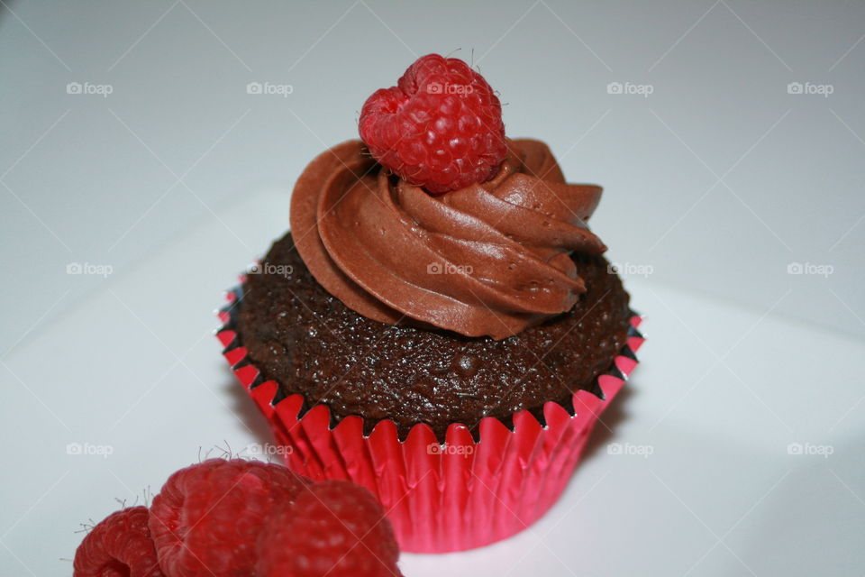 Chocolate Raspberry Cupcake