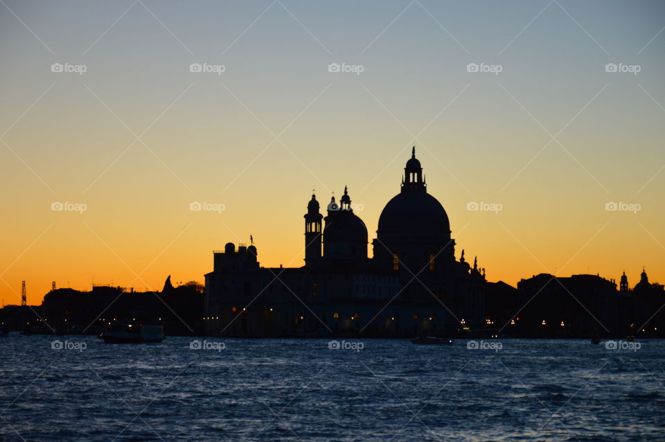 silhouette of Venice