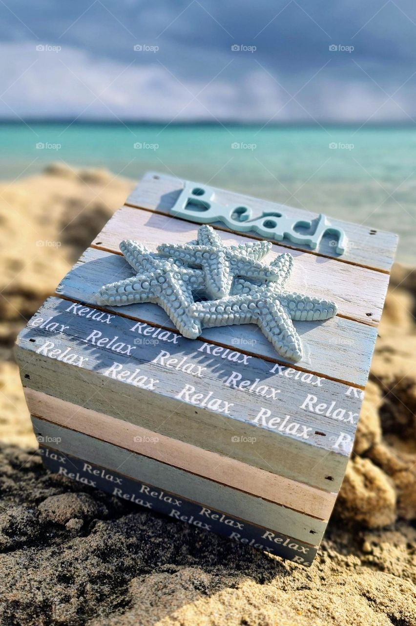 Coastal themed trinket box!