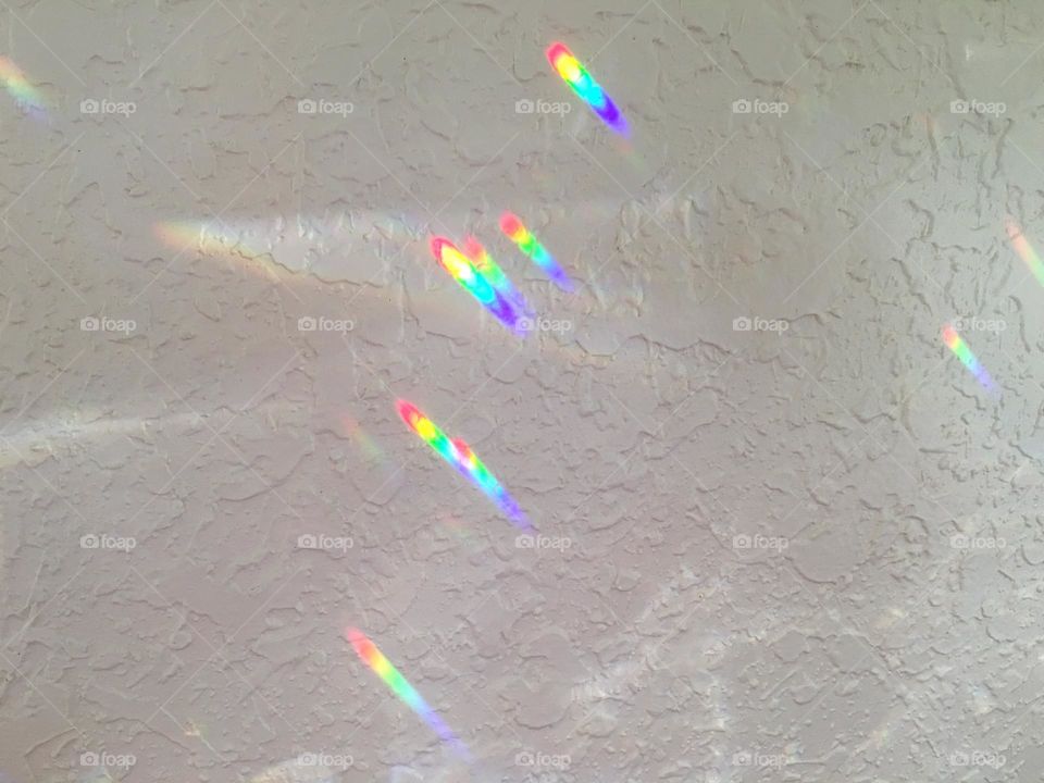 Rainbow spectrum light rays.