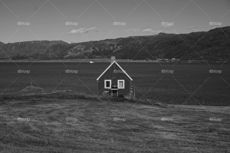 No Person, Landscape, House, Monochrome, Water