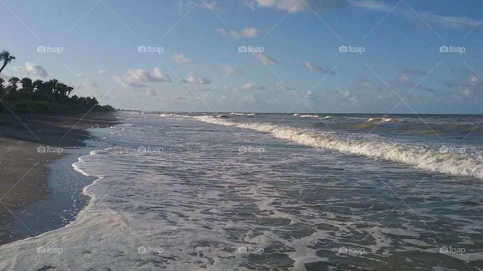 Waves at Venice Beach FL after Hurricane Irma