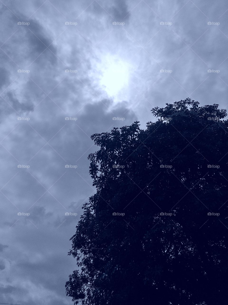 Sun Behind Cloud, Cloudy Sky