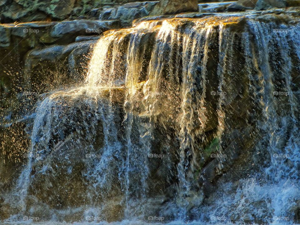Waterfall At Golden Hour
