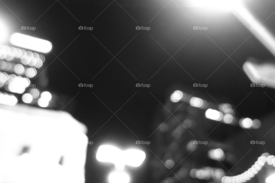 Blurred Monochromatic Night View.