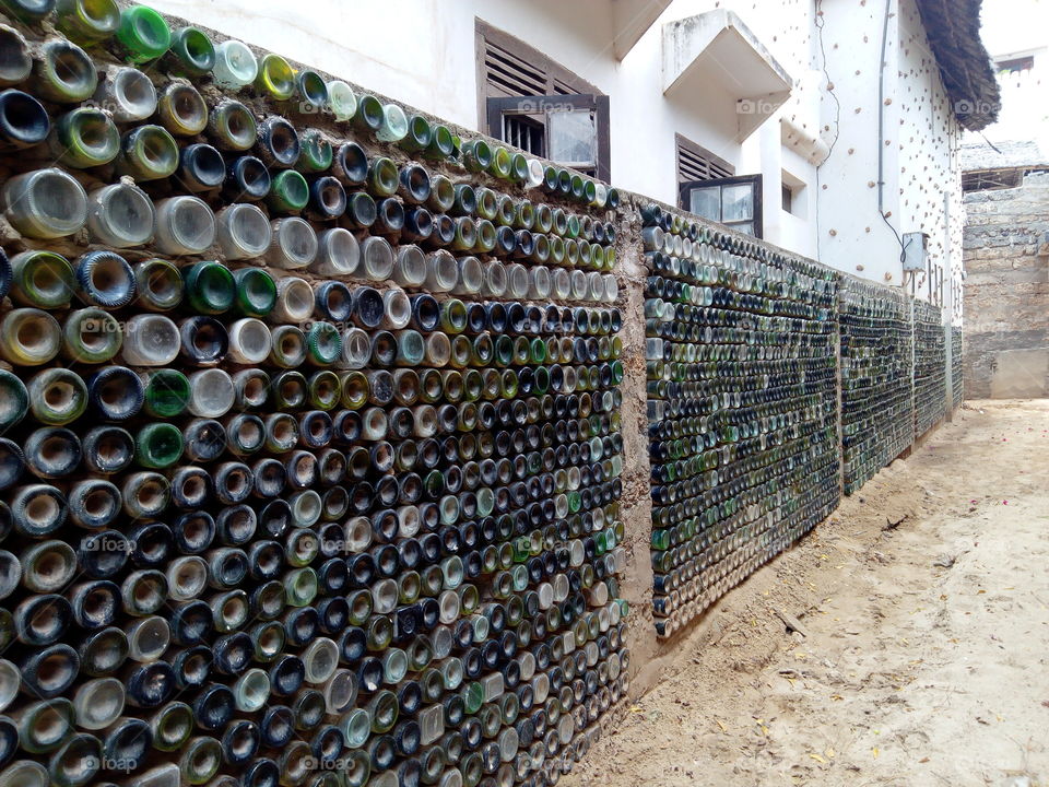 bottles wall.