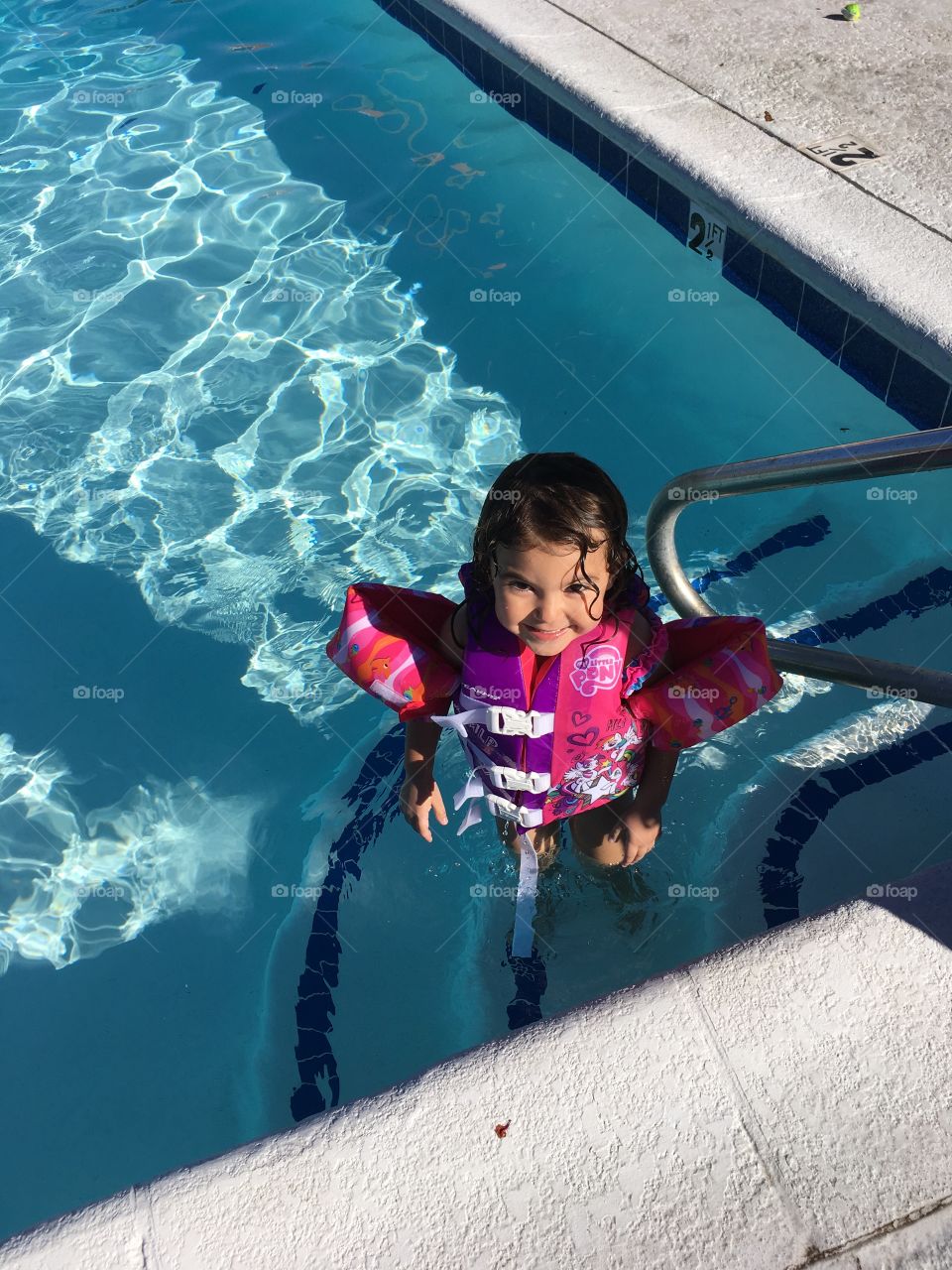 My B in the pool 