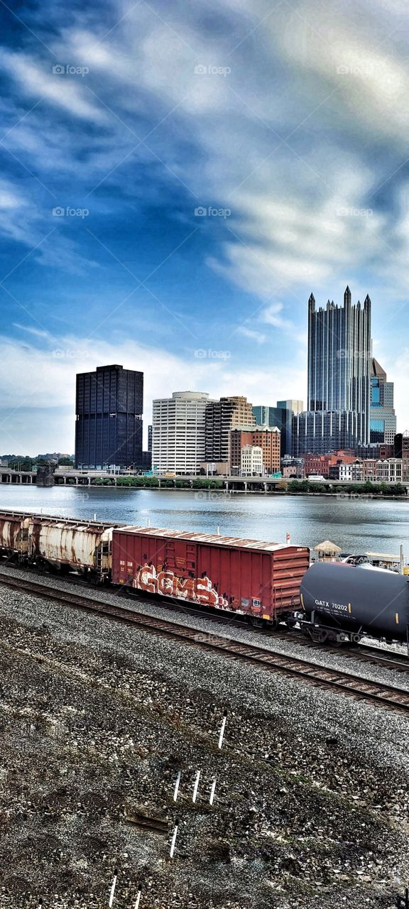 train along the river