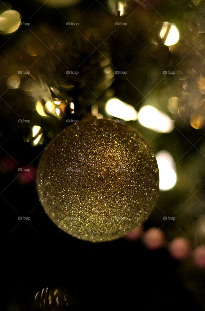 Christmas, Ball, Blur, Shining, Winter