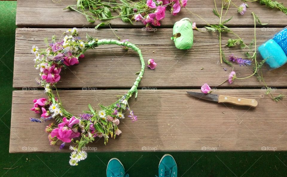 summer flower wreath