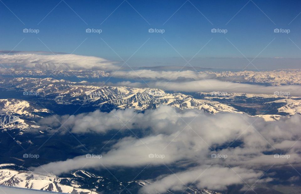 Rocky Mountains over Denver 