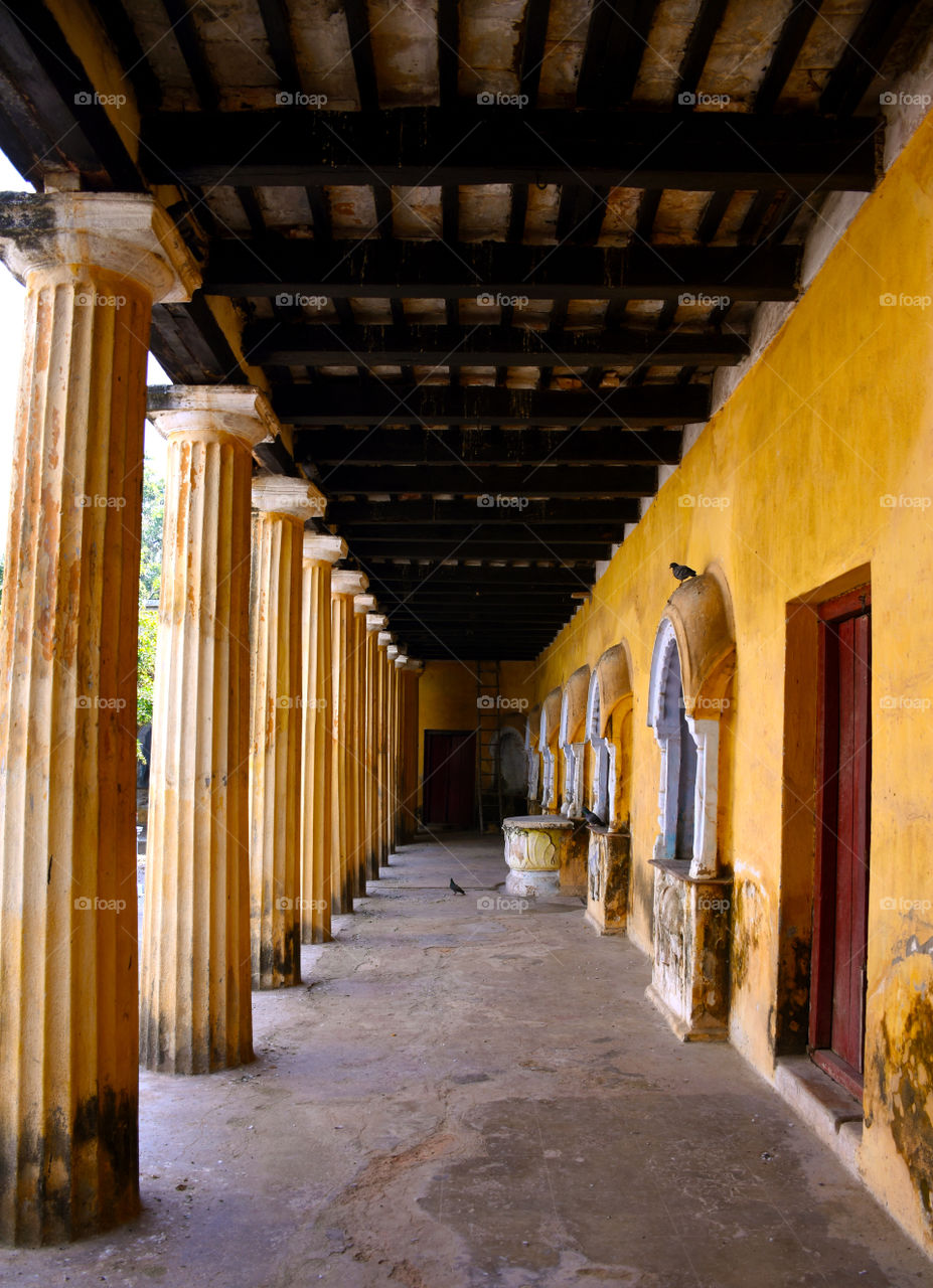 pillars of an old building
