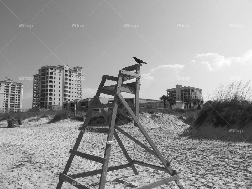 Empty Lifeguard Chair, Jacksonville, FL