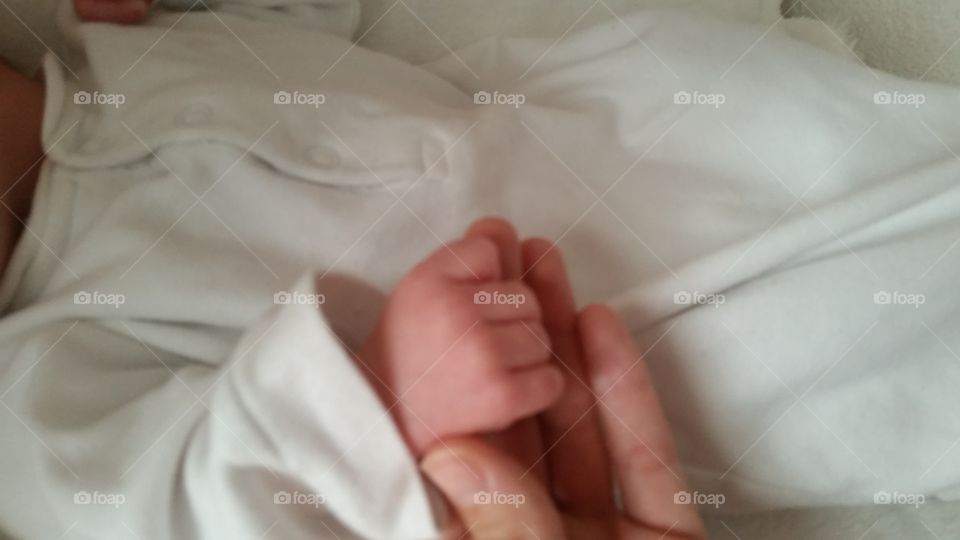 newborn's hand