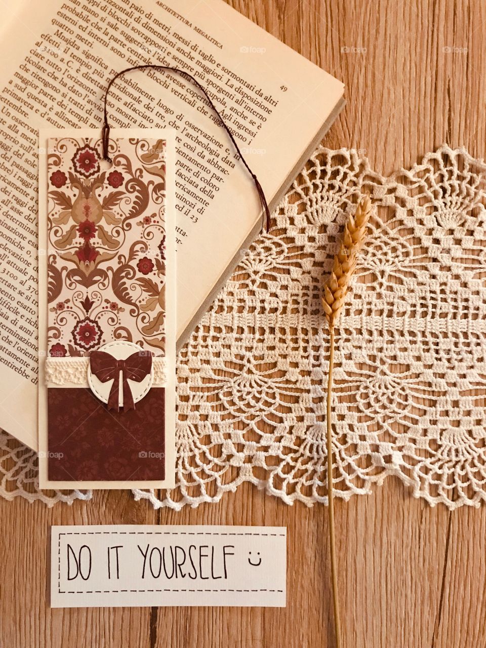 Handmade paper bookmark 