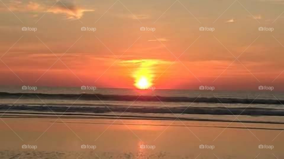 Sunset on Daytona beach