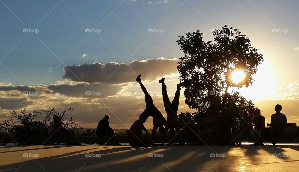 dancing capoeira. brasilian dancing