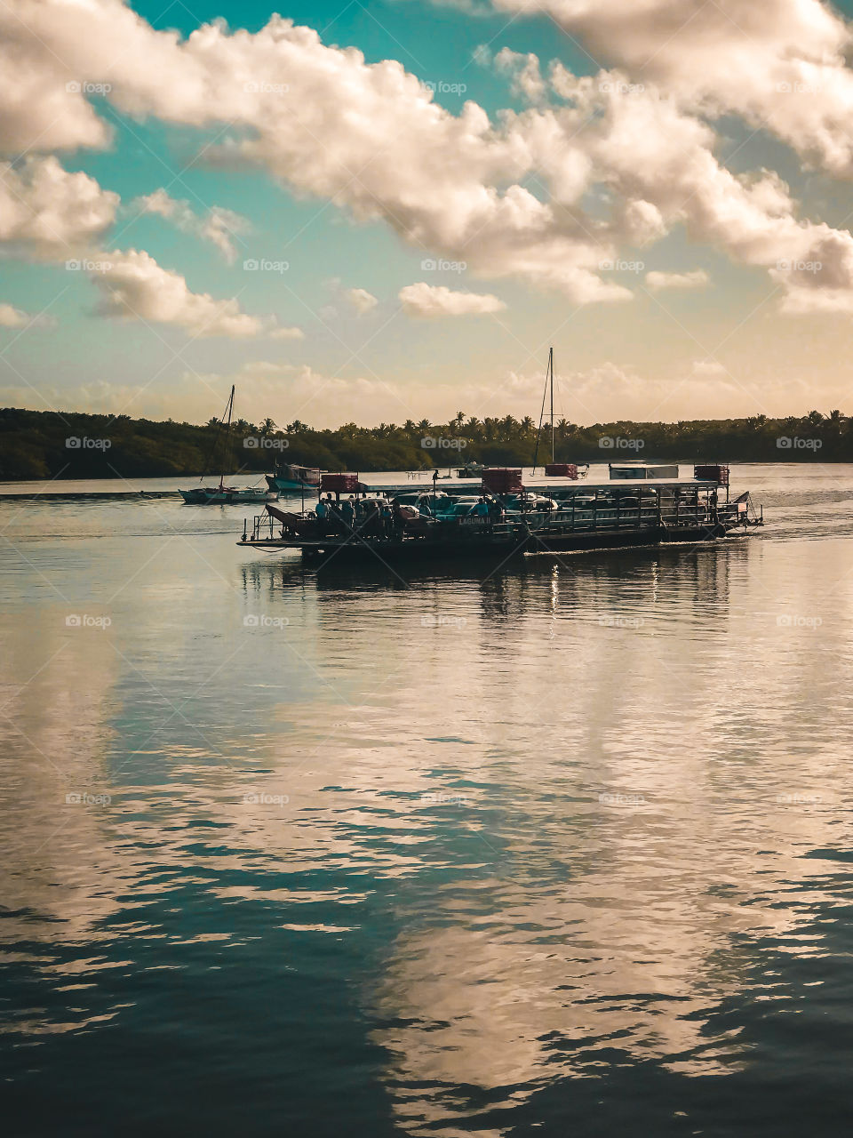 Crossing the river from Porto Seguro Bahia to arraial d'ajuda Bahia Brasil