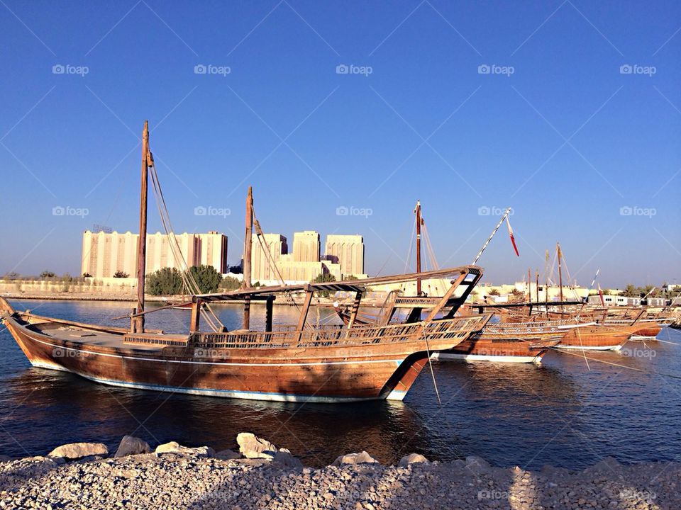 Doha dhow boat