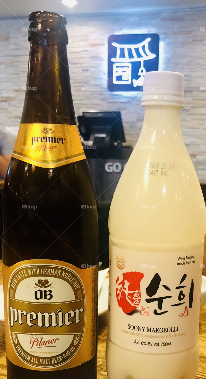 Beer and sake
