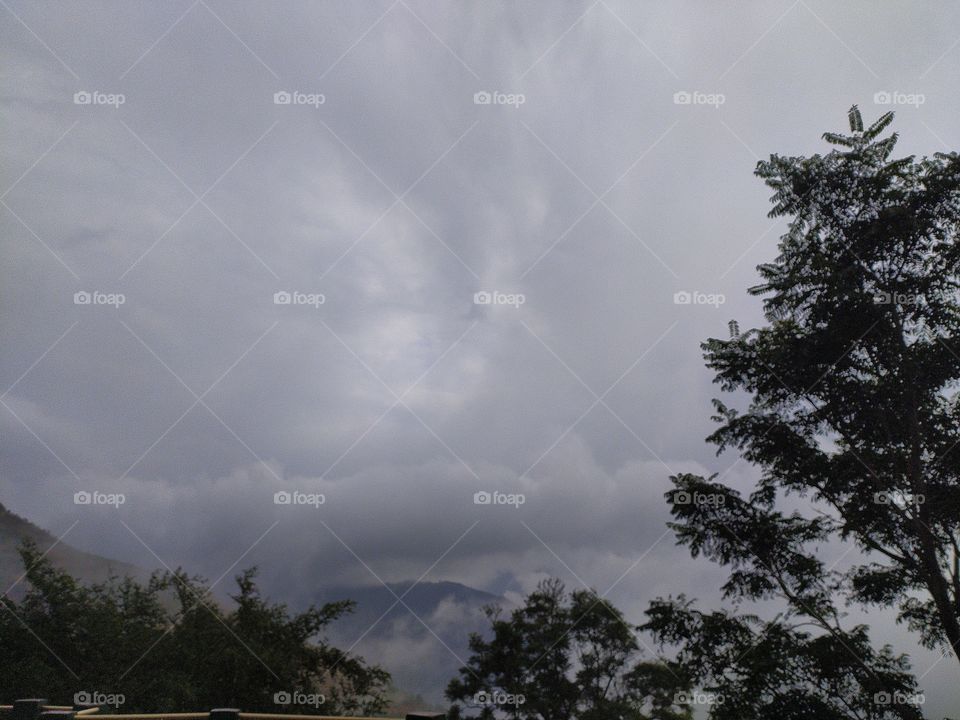 Dark winter clouds