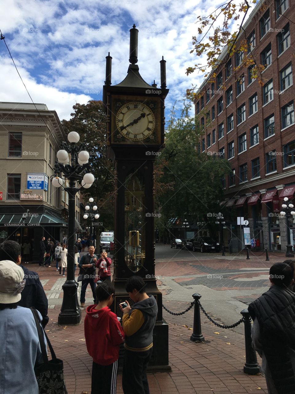 The old steam clock in the old city