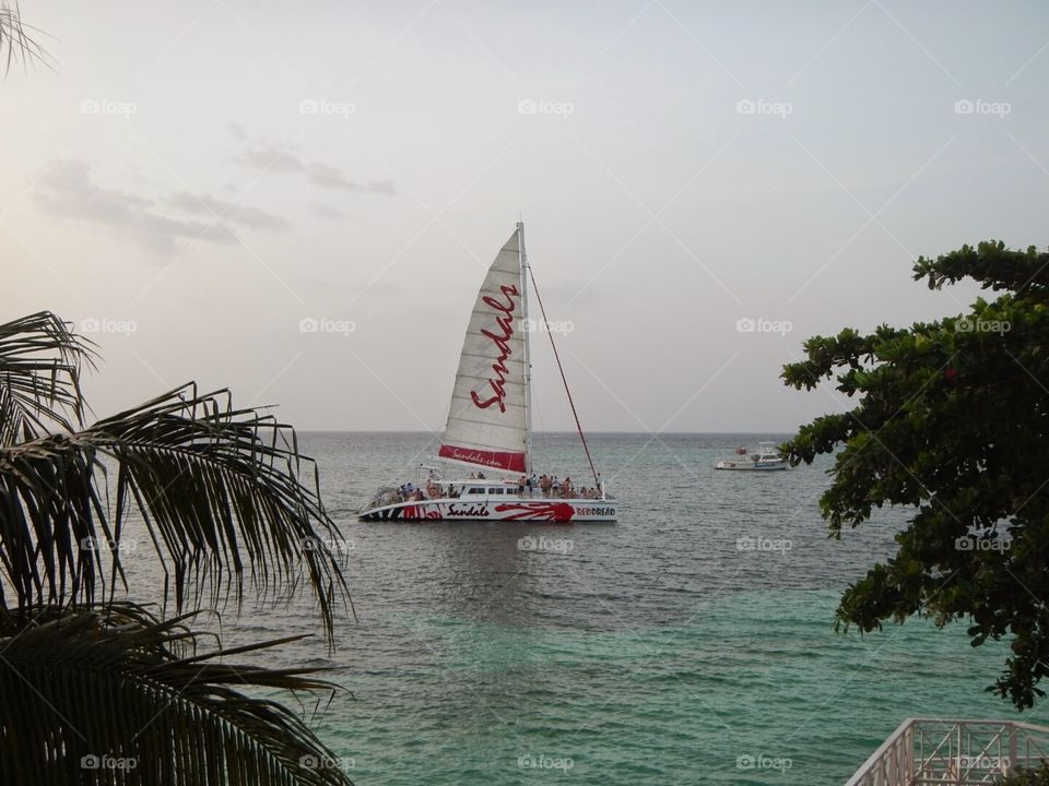 Sailing in Jamaica. a party cruise in Jamaica