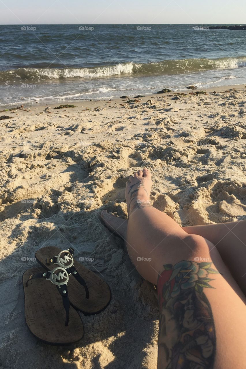 Relaxing day at the beach. 