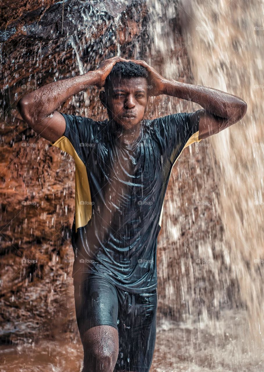 Enjoying one of the most amazing gift if nature, waterfall always a beautiful place to be to cool off every type of stress.