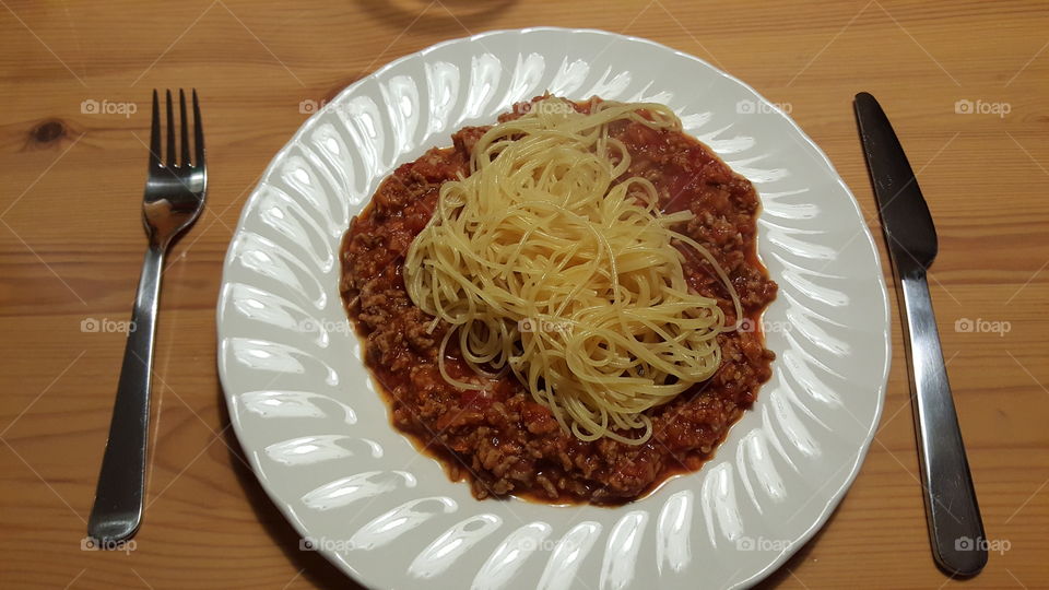 Spaghetti and meatsauce