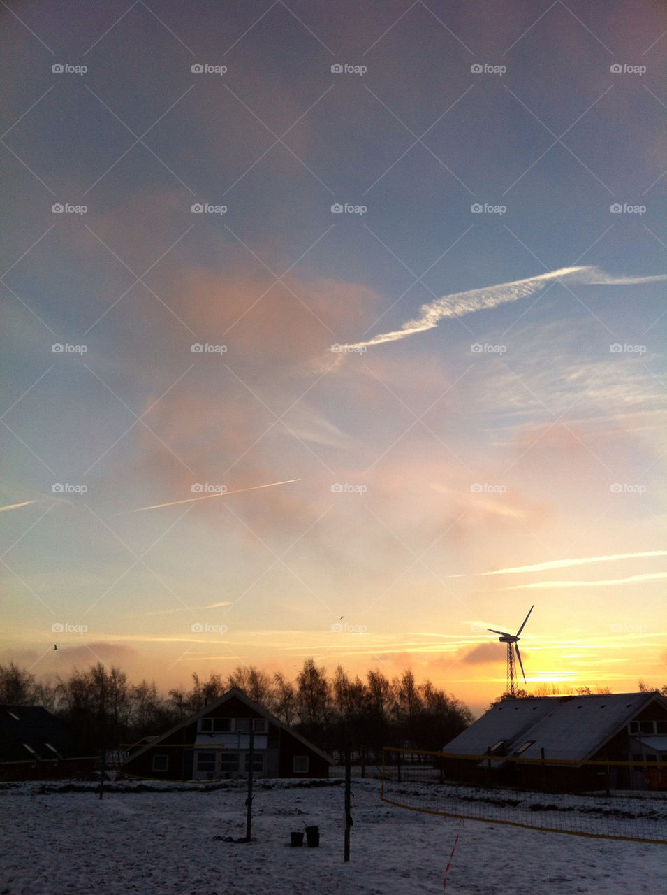 oure denmark winter sky morning by latzara