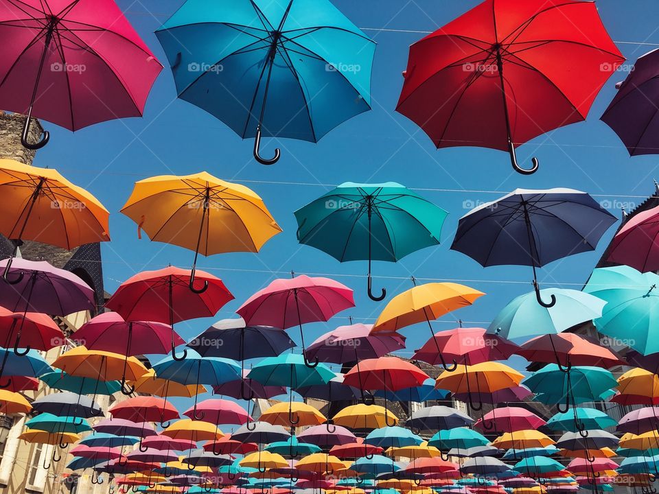 Fashion Square; Colorful Umbrellas 1