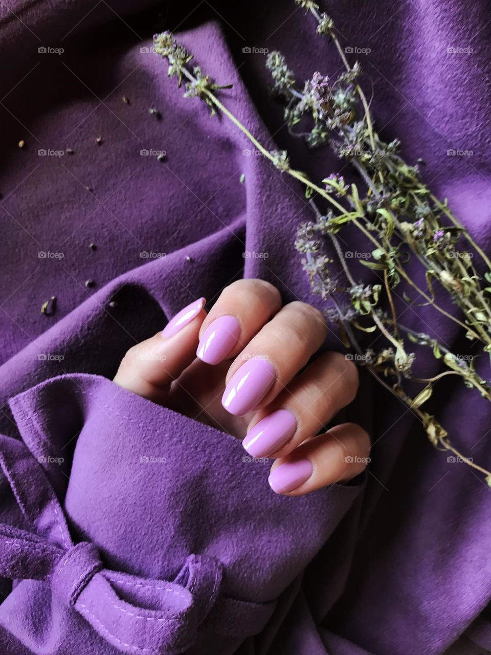 Purple manicure 