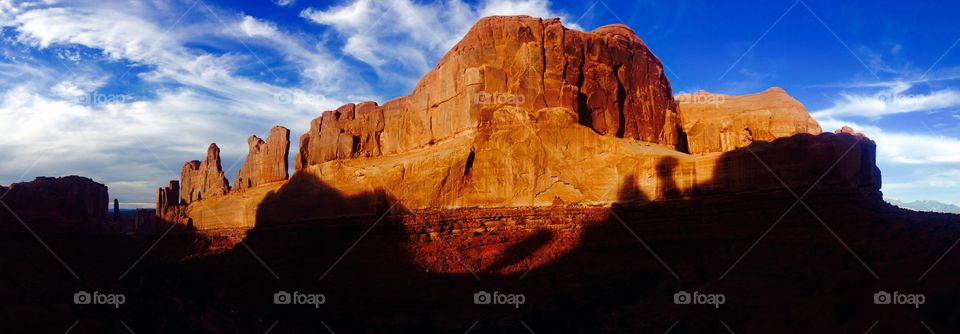 Panoramic view of rock formation