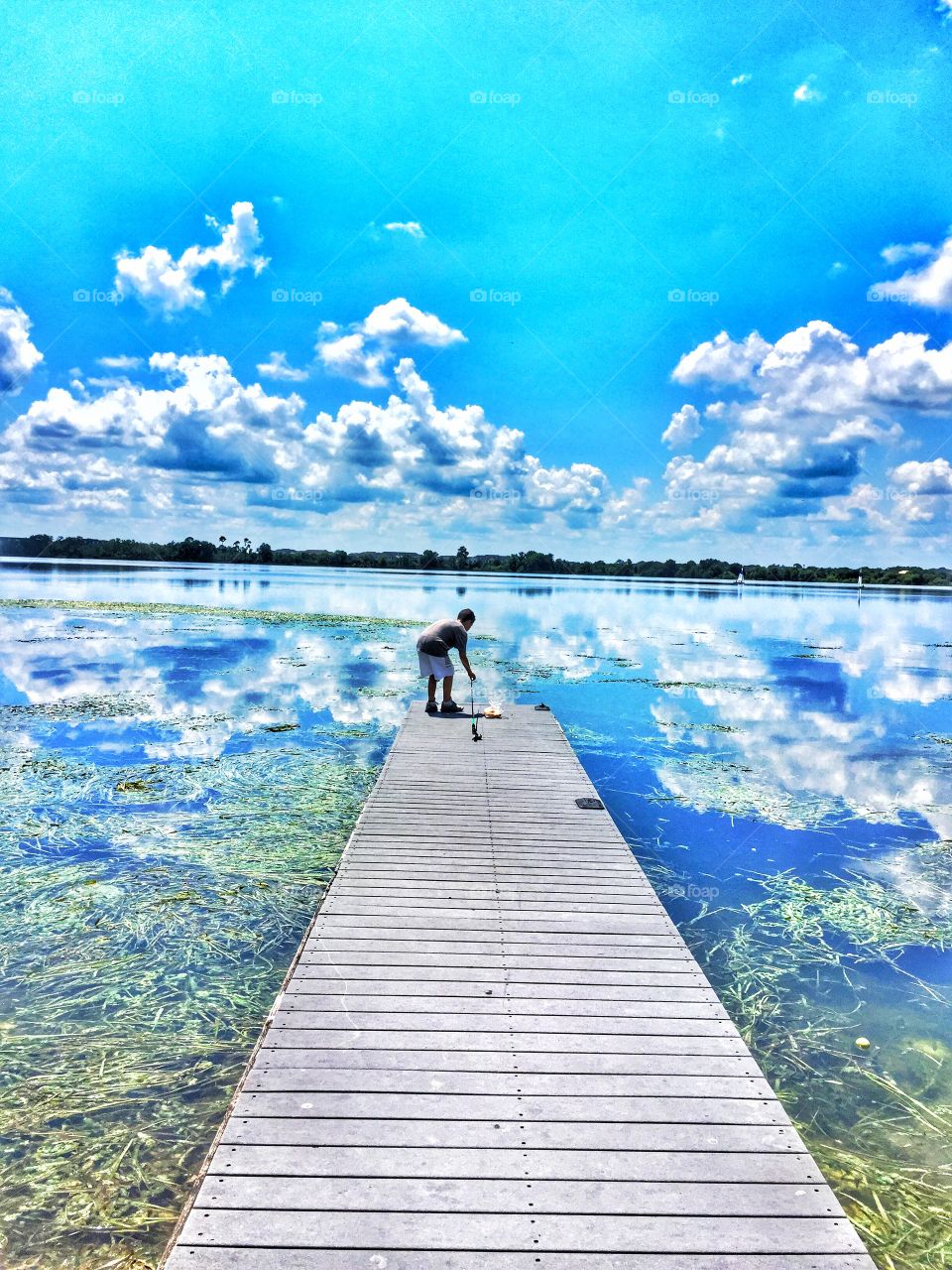 Going Fishin'. A young boy fishing 