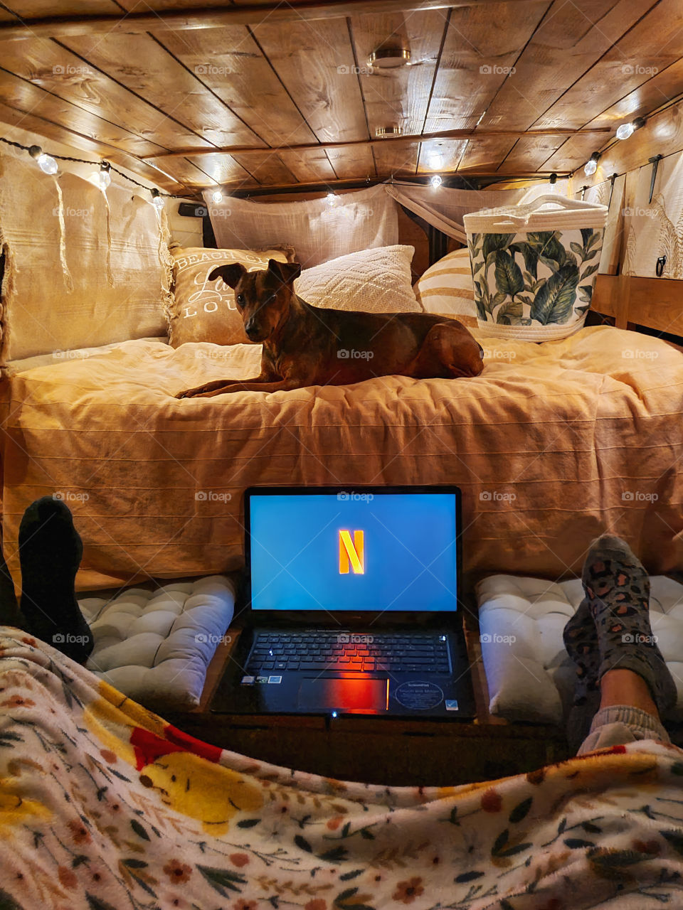 Netflix night in à campervan