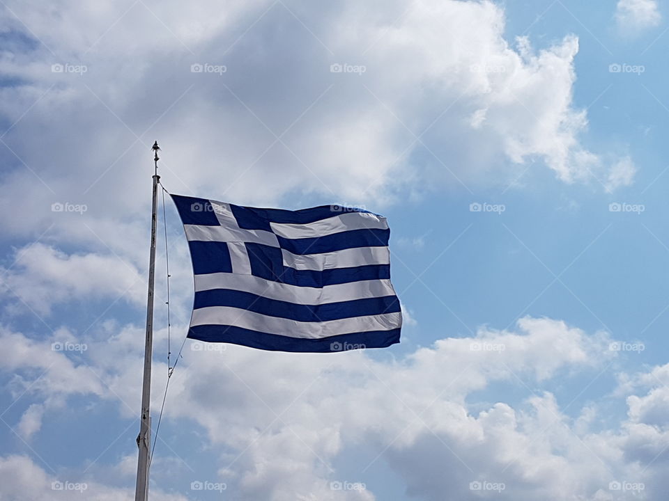 flag of greece . Greece's flag