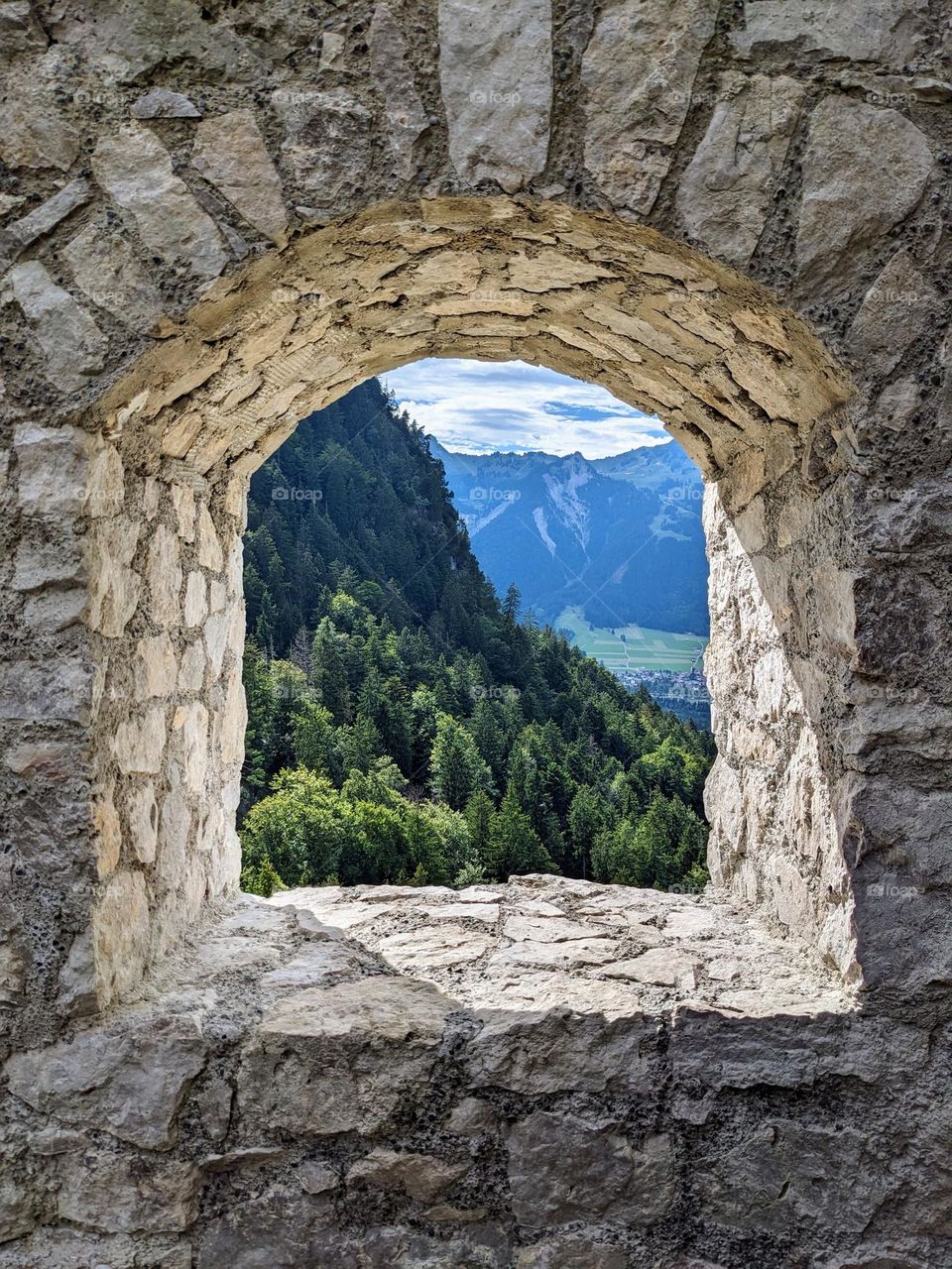 window in the ancient castle
