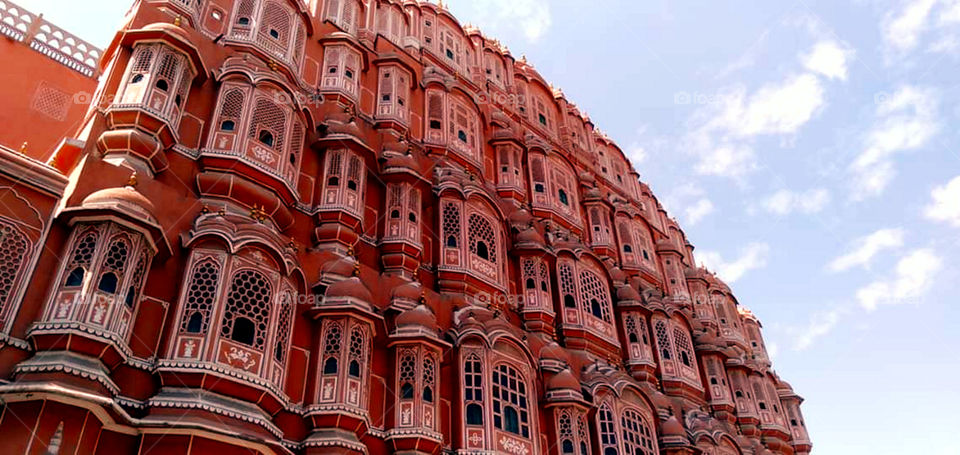 Beautiful architecture of HAWA MAHAL,Rajasthan.India