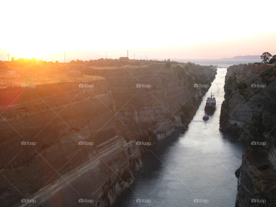 Canal of Corynthe in Greece
