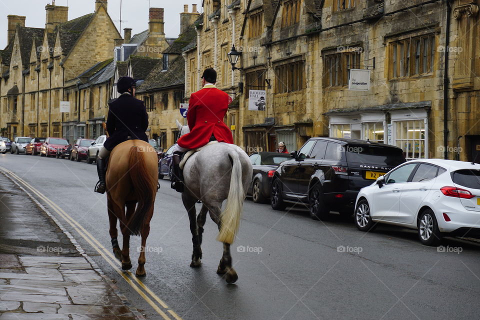 Red Mission ... Returning home from the hunt ... bright red jacket adding a touch of colour to a cold and miserable damp New Years Day