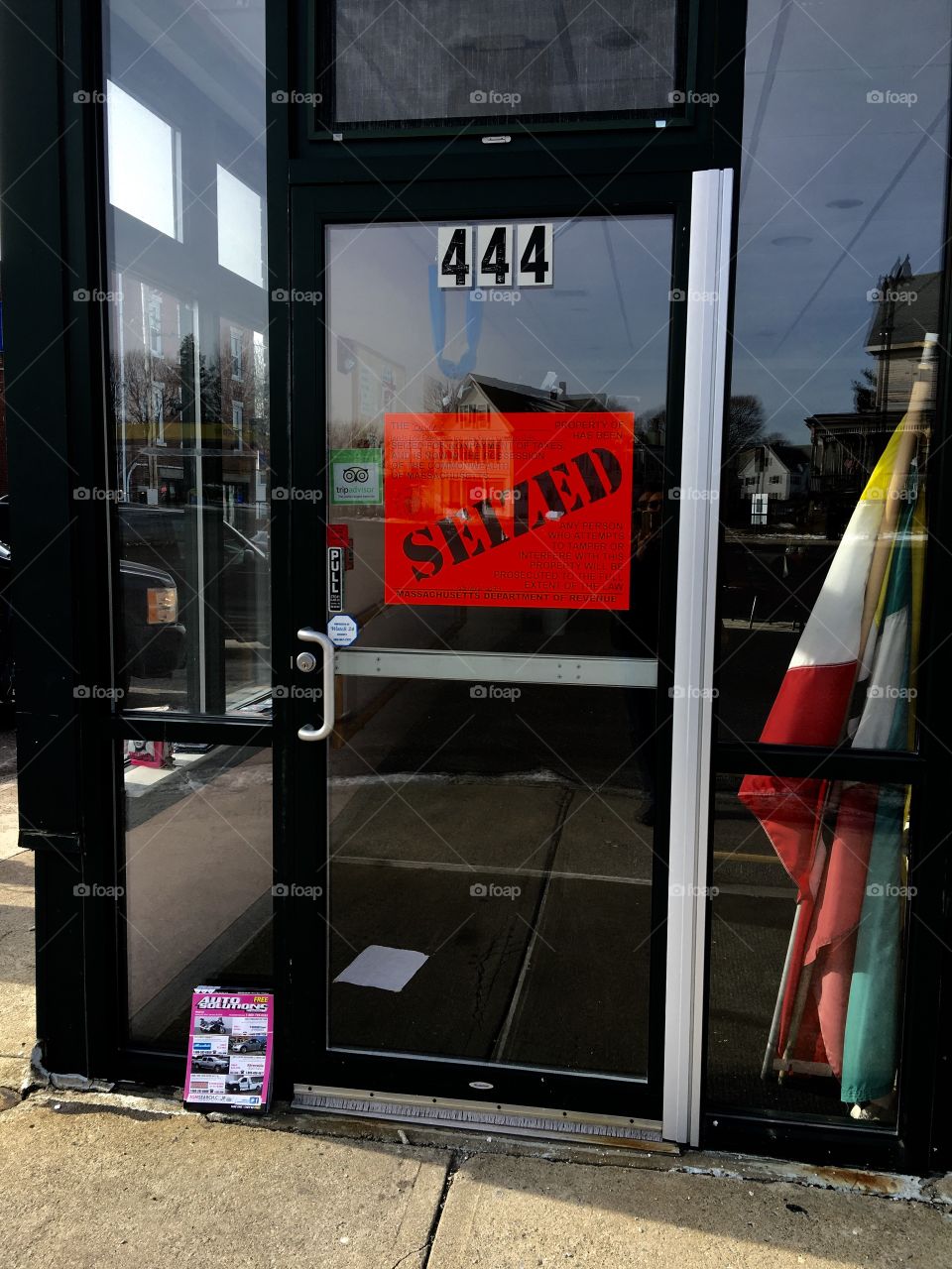 Business Seized -Sign of The Times Seizure

I saw this sign in a store door. I felt bad when I took this photo. This certainly does show what is happening everywhere today with businesses!