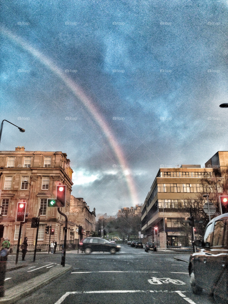 rainbow cloudy glasgow by robinseet
