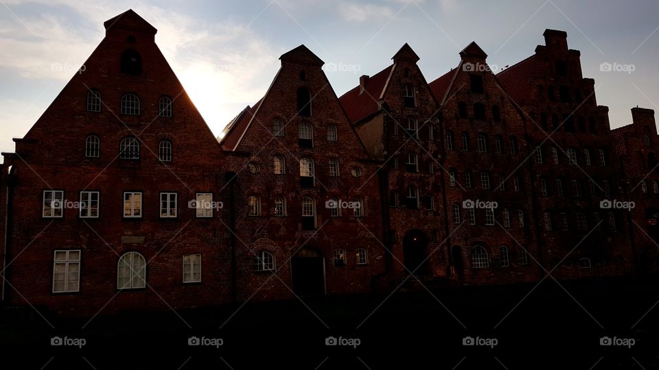 Sunset in Lubeck, Germany