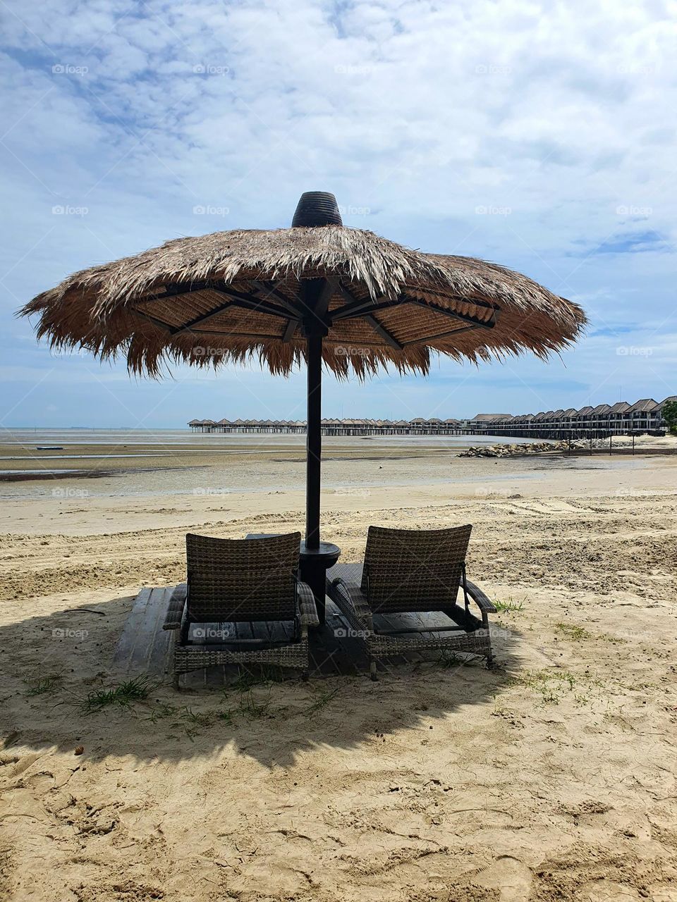 Straw Umbrella at Seaside