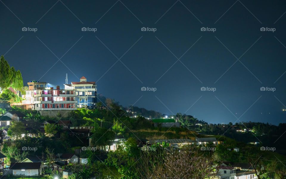 Evening time in Ukhrul, a small district town in the state of Manipur, India.